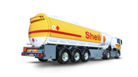 Tanktransporter von Shell von der anderen Seite