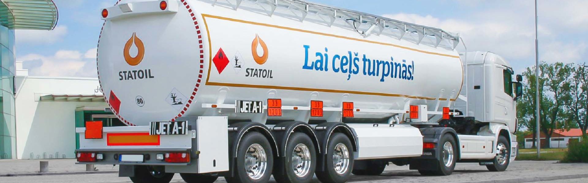 Weißer Tanktransporter von Statoil